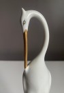 Fugl/ hegre/ trane/ heron håndmalt porselensfigur med gull detaljer (896) - Holohaza Hungary thumbnail