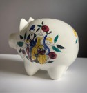 Stor sparegris/ sparebøsse/ piggy bank  Rogalandsparebank AS - Inger Waage Stavangerflint 1960 tallet thumbnail