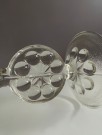 Stor skål med stett i pressglass -  Ząbkowice glassverk Polen 1960-tallet thumbnail