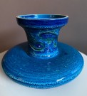«Liberty Blue», stor stetteskål i keramikk - Aldo Londi/ Bitossi Italia, 1970 tallet thumbnail
