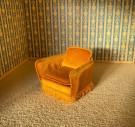 Lundby dukkehus møbel tilbehør 1:18- Salong velur lenestol (9545) 1983 thumbnail