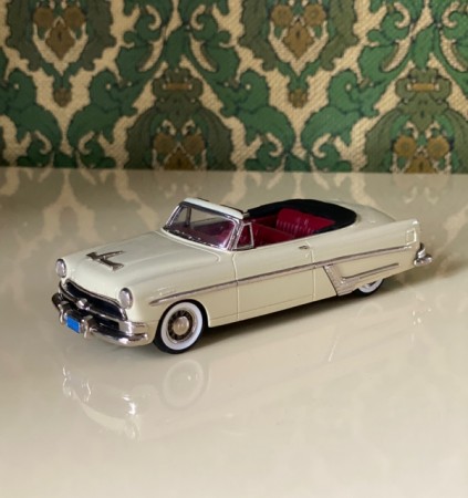  Hvit Hudson Hornet Convertible 1954 håndlaget modellbil 1:43 - Brooklin models Canada