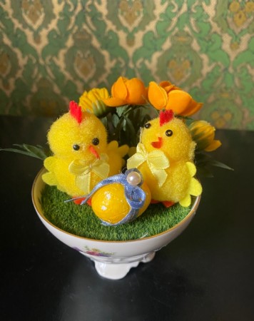 Påskedekor håndlaget kitsch piperens påskepynt OldshitVT