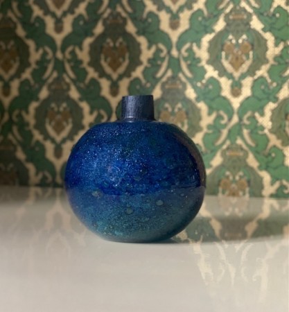 Kulevase blått/grønt kunstglass - Benny Motzfeldt Randsfjord Glassverk Norge 1960 tallet