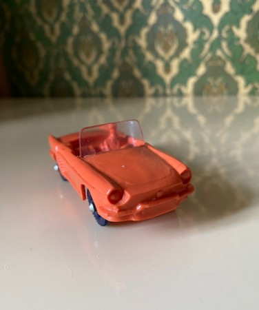 TOMTE bil Rød/ orange Renault Floride modellbil vinylplast No. 750/ 6 - Lærdal Stavanger Norway 1960/ 70 tallet