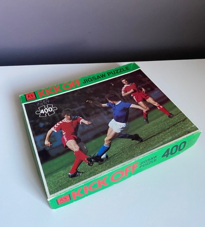 KICK OFF Jigsaw puzzle puslespill - KG games England 1980 tallet