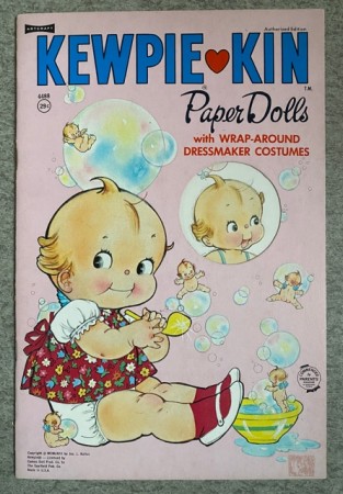 Kewpie Kin paper dolls 4488 ubrukt papirdukker authorized edition USA 1960-tallet