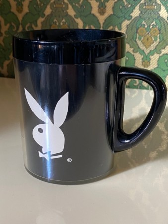 Playboy Bunny svart Termo-Serv plastkrus kaffekopp  made in U.S.A