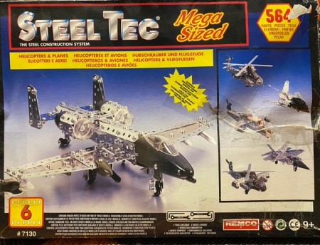 Byggesett Steel Tec Mega Sized The steel construction system Helicopters & planes REMCO TOYS 1994
