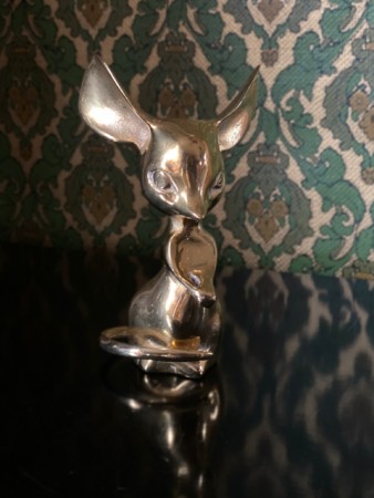 Mus figur/ skulptur i messing