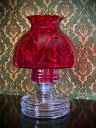 Apollo laterne lyslykt/ lysestake i glass - Nanny Still Riihimäen Lasi Finland 1970 tallet