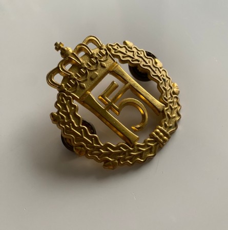 Forgylt luemerke H5 Harald Det Norske forsvar hæren 1990-tallet