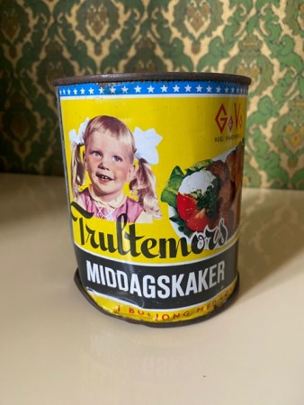 Landhandel Trultemors middagskaker i buljong og med løk GeVo Fosnavåg Canning Co Norway Norge 1950/60-tallet