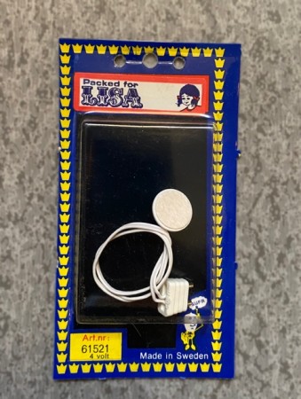 LISA Dukkehus elektrisk tilbehør i uåpnet emballasje art.nr 61521 4 volt Sweden