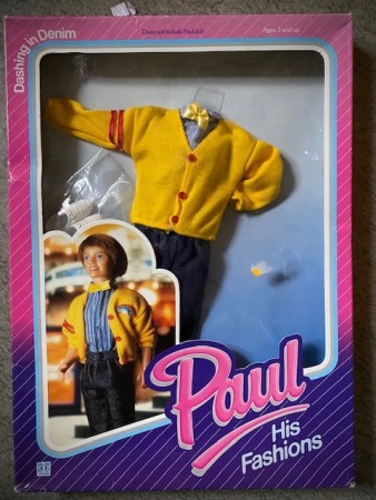 Paul Sindys kjæreste dukkeklær dukketilbehør His fashion Dansing in Denim Hasbro 1987