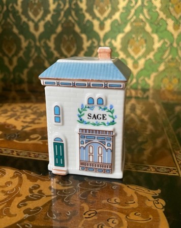 Lenox Spice Village Sage salvie krydderbøsse krydderkrukke Brooks & Bentley 1989