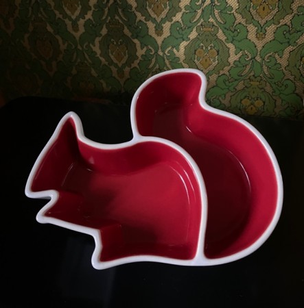 Juledekor nøtteskål serveringsfat ekorn Ylva Olsson Sagaform Sweden Sverige 2008