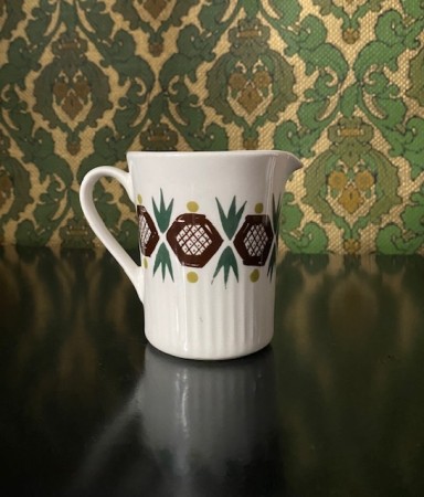 ROLF fløtemugge med håndmalt silketrykk Rolf Frøyland FF Figgjo Flint Norway Norge