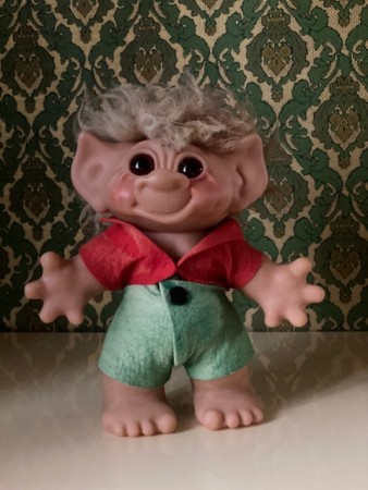 DAM lykketroll Dammit troll H21 cm USA 1960-tallet