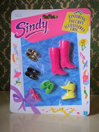 Sindy Fancy Feet Finishing touches Accessoires chic 8415 dukkesko dukkeklær dukketilbehør Hasbro 1989