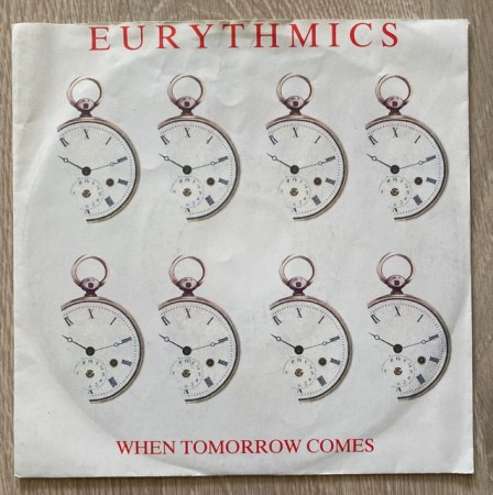 When tomorrow comes singelplate Eurythmics 1986