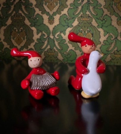 PIXY CO håndlagede smånisser i keramikk i original eske Dansk design Bo Melander 1990/2000-tallet