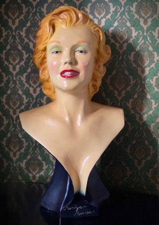 Stor Marilyn Monroe byste skulptur figur statue